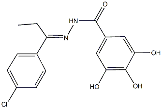 N'-[1-(4-chlorophenyl)propylidene]-3,4,5-trihydroxybenzohydrazide 结构式