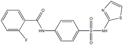 2-fluoro-N-{4-[(1,3-thiazol-2-ylamino)sulfonyl]phenyl}benzamide 结构式