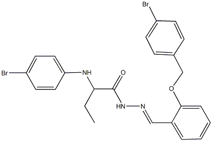 2-(4-bromoanilino)-N'-{2-[(4-bromobenzyl)oxy]benzylidene}butanohydrazide 结构式
