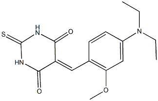 5-[4-(diethylamino)-2-methoxybenzylidene]-2-thioxodihydro-4,6(1H,5H)-pyrimidinedione 结构式