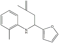 N-[1-(2-furyl)-3-methyl-3-butenyl]-N-(2-methylphenyl)amine 结构式