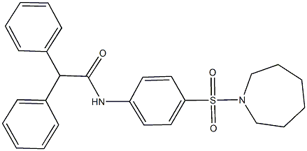 N-[4-(azepan-1-ylsulfonyl)phenyl]-2,2-diphenylacetamide 结构式