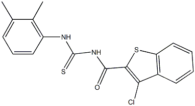 N-[(3-chloro-1-benzothien-2-yl)carbonyl]-N'-(2,3-dimethylphenyl)thiourea 结构式