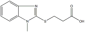 3-[(1-methyl-1H-benzimidazol-2-yl)sulfanyl]propanoic acid 结构式