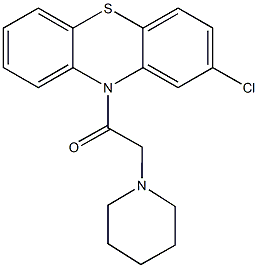 2-chloro-10-(1-piperidinylacetyl)-10H-phenothiazine 结构式