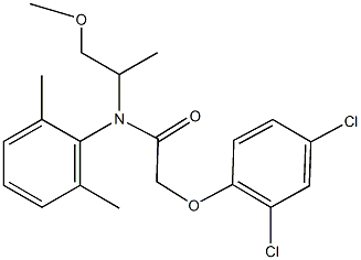 2-(2,4-dichlorophenoxy)-N-(2,6-dimethylphenyl)-N-(2-methoxy-1-methylethyl)acetamide 结构式