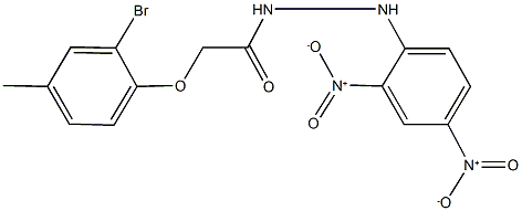 N'-{2,4-bisnitrophenyl}-2-(2-bromo-4-methylphenoxy)acetohydrazide 结构式