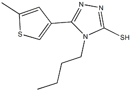 4-butyl-5-(5-methyl-3-thienyl)-4H-1,2,4-triazol-3-yl hydrosulfide 结构式