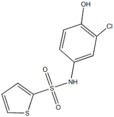 N-(3-chloro-4-hydroxyphenyl)-2-thiophenesulfonamide 结构式