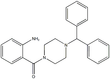 2-[(4-benzhydryl-1-piperazinyl)carbonyl]phenylamine 结构式