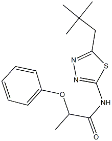 N-(5-neopentyl-1,3,4-thiadiazol-2-yl)-2-phenoxypropanamide 结构式