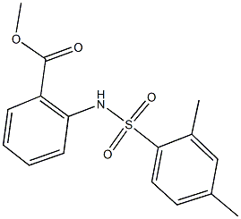 methyl 2-{[(2,4-dimethylphenyl)sulfonyl]amino}benzoate 结构式