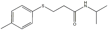 N-isopropyl-3-[(4-methylphenyl)sulfanyl]propanamide 结构式