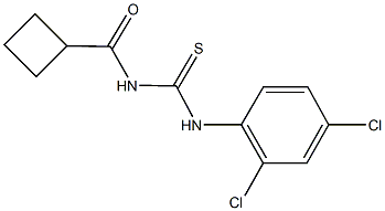 N-(cyclobutylcarbonyl)-N'-(2,4-dichlorophenyl)thiourea 结构式