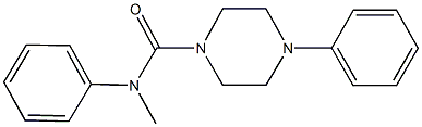 N-methyl-N,4-diphenyl-1-piperazinecarboxamide 结构式