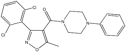 1-{[3-(2,6-dichlorophenyl)-5-methyl-4-isoxazolyl]carbonyl}-4-phenylpiperazine 结构式