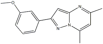 3-(5,7-dimethylpyrazolo[1,5-a]pyrimidin-2-yl)phenyl methyl ether 结构式