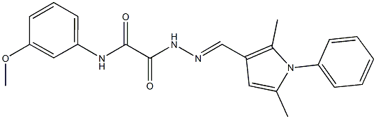 2-{2-[(2,5-dimethyl-1-phenyl-1H-pyrrol-3-yl)methylene]hydrazino}-N-(3-methoxyphenyl)-2-oxoacetamide 结构式