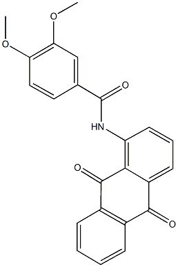 N-(9,10-dioxo-9,10-dihydro-1-anthracenyl)-3,4-dimethoxybenzamide 结构式