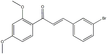 3-(3-bromophenyl)-1-(2,4-dimethoxyphenyl)-2-propen-1-one 结构式