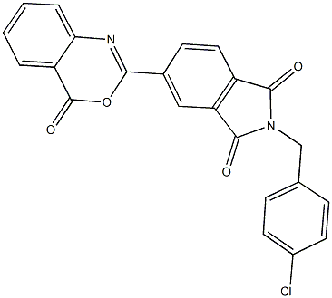 2-(4-chlorobenzyl)-5-(4-oxo-4H-3,1-benzoxazin-2-yl)-1H-isoindole-1,3(2H)-dione 结构式