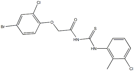 N-[(4-bromo-2-chlorophenoxy)acetyl]-N'-(3-chloro-2-methylphenyl)thiourea 结构式