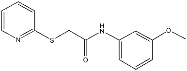 N-(3-methoxyphenyl)-2-(2-pyridinylsulfanyl)acetamide 结构式