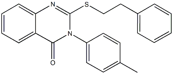 3-(4-methylphenyl)-2-[(2-phenylethyl)sulfanyl]-4(3H)-quinazolinone 结构式