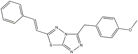 methyl 4-{[6-(2-phenylvinyl)[1,2,4]triazolo[3,4-b][1,3,4]thiadiazol-3-yl]methyl}phenyl ether 结构式