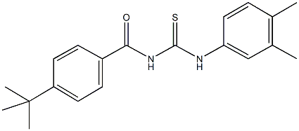 N-(4-tert-butylbenzoyl)-N'-(3,4-dimethylphenyl)thiourea 结构式