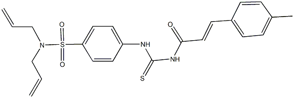 N,N-diallyl-4-[({[3-(4-methylphenyl)acryloyl]amino}carbothioyl)amino]benzenesulfonamide 结构式