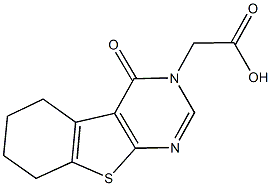 (4-oxo-5,6,7,8-tetrahydro[1]benzothieno[2,3-d]pyrimidin-3(4H)-yl)acetic acid 结构式