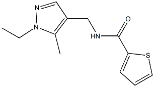 N-[(1-ethyl-5-methyl-1H-pyrazol-4-yl)methyl]-2-thiophenecarboxamide 结构式