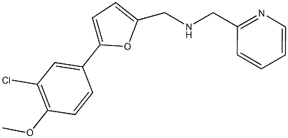 N-{[5-(3-chloro-4-methoxyphenyl)-2-furyl]methyl}-N-(2-pyridinylmethyl)amine 结构式