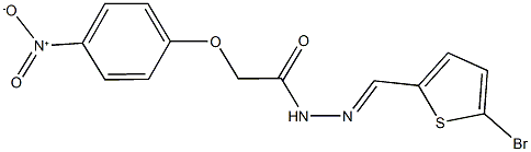 N'-[(5-bromothien-2-yl)methylene]-2-{4-nitrophenoxy}acetohydrazide 结构式