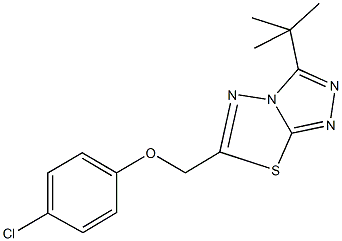 (3-tert-butyl[1,2,4]triazolo[3,4-b][1,3,4]thiadiazol-6-yl)methyl 4-chlorophenyl ether 结构式