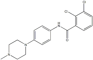 2,3-dichloro-N-[4-(4-methyl-1-piperazinyl)phenyl]benzamide 结构式