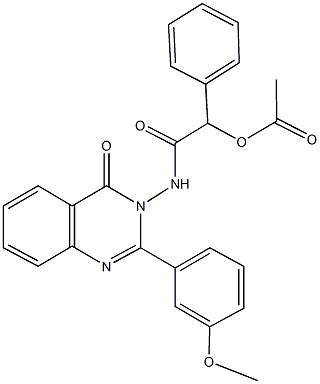 2-[(2-(3-methoxyphenyl)-4-oxoquinazolin-3(4H)-yl)amino]-2-oxo-1-phenylethyl acetate 结构式