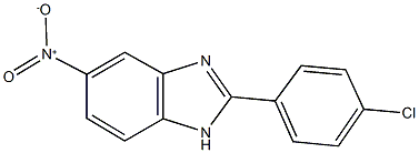 2-(4-chlorophenyl)-5-nitro-1H-benzimidazole 结构式