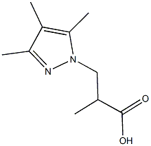 2-methyl-3-(3,4,5-trimethyl-1H-pyrazol-1-yl)propanoic acid 结构式