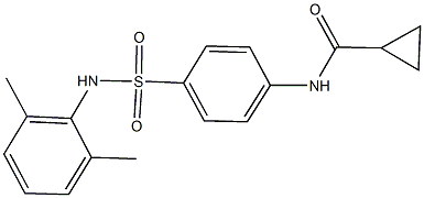 N-{4-[(2,6-dimethylanilino)sulfonyl]phenyl}cyclopropanecarboxamide 结构式