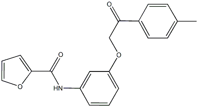 N-{3-[2-(4-methylphenyl)-2-oxoethoxy]phenyl}-2-furamide 结构式