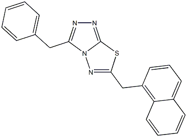 3-benzyl-6-(1-naphthylmethyl)[1,2,4]triazolo[3,4-b][1,3,4]thiadiazole 结构式