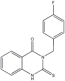 3-(4-fluorobenzyl)-2-thioxo-2,3-dihydro-4(1H)-quinazolinone 结构式