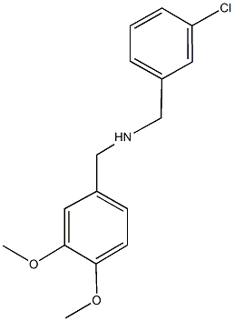 N-(3-chlorobenzyl)(3,4-dimethoxyphenyl)methanamine 结构式