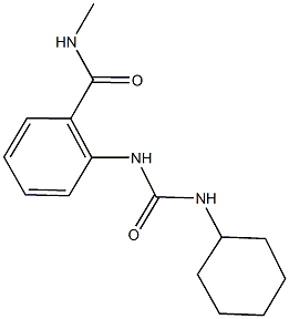 2-{[(cyclohexylamino)carbonyl]amino}-N-methylbenzamide 结构式