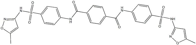 N~1~,N~4~-bis(4-{[(5-methylisoxazol-3-yl)amino]sulfonyl}phenyl)terephthalamide 结构式