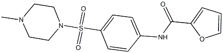 N-{4-[(4-methyl-1-piperazinyl)sulfonyl]phenyl}-2-furamide 结构式