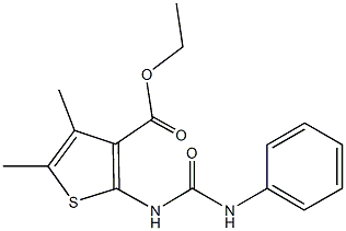 ethyl 2-[(anilinocarbonyl)amino]-4,5-dimethyl-3-thiophenecarboxylate 结构式