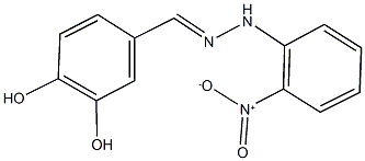 3,4-dihydroxybenzaldehyde {2-nitrophenyl}hydrazone 结构式